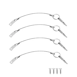Nerites 1/4" Diameter Bimini Top Quick Release Pins 316 Stainless Steel Pin and Ring Easy to Fix and Remove Bimini Pins, Marine Hardware for Boats, Yachts, Speedboats, Motorboats, Ships (4 Pack)