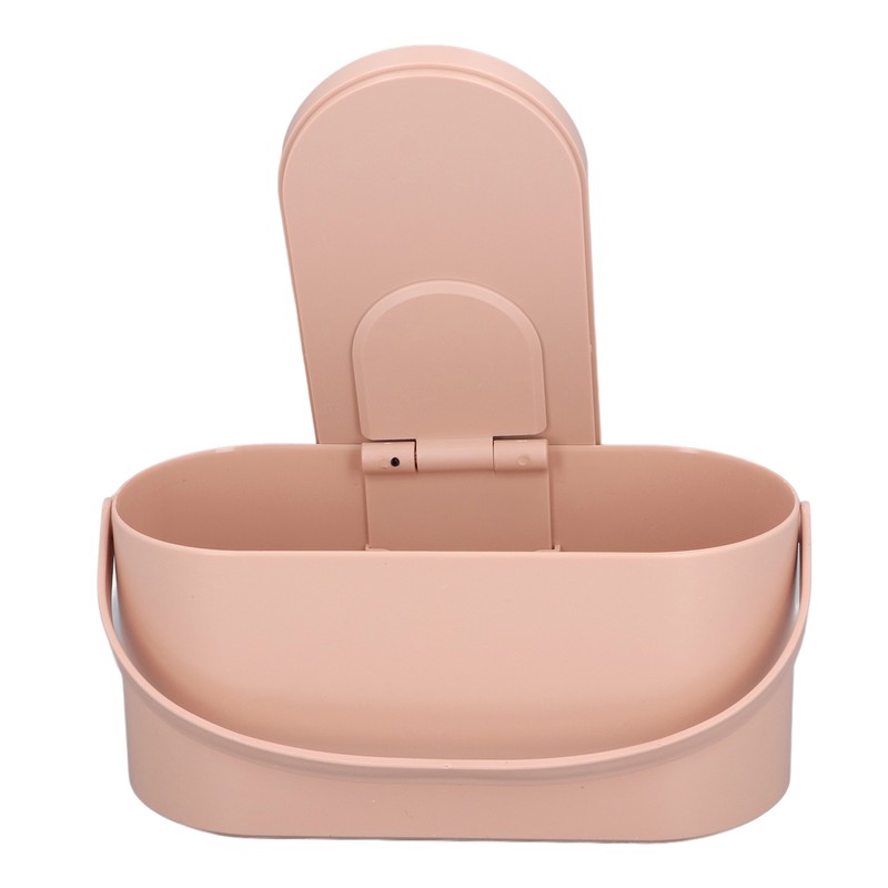 Makeup Case Rotatable Mirror Lid Dimmable LED Light Portable Cosmetic