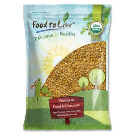 Food to Live Organic Yellow Whole Corn, 10 Pounds - Non-GMO Maize, Cleaned and Dried Kernels, Vegan, Kosher, Bulk Cereal Grain, Good Source of B vitamins, Thiamin, and Folate