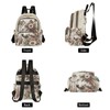 senya Wolf Women Fashion Backpack Purse Flower Dreamcatcher Wolf Backpack