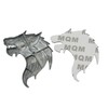 Wolf Wolf Car 3D Emblem Sticker Metal Left Right Easy