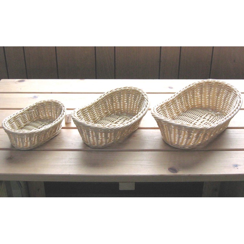 Nagao 01053230 Basket Washable Fruit Basket Boat Shape Black 11.8