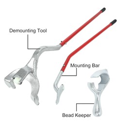 BLACKHORSE-RACING 17.5" to 24.5" Tire Changer Mount Demount Removal Tool Tubeless Truck Extra Bead Keeper Red