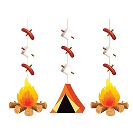 Creative Converting 329322 HANGING CUTOUTS, 36", Multicolor