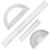 SourceTon Plastic Ruler 12 Inch and 6 Inch Protractor 180