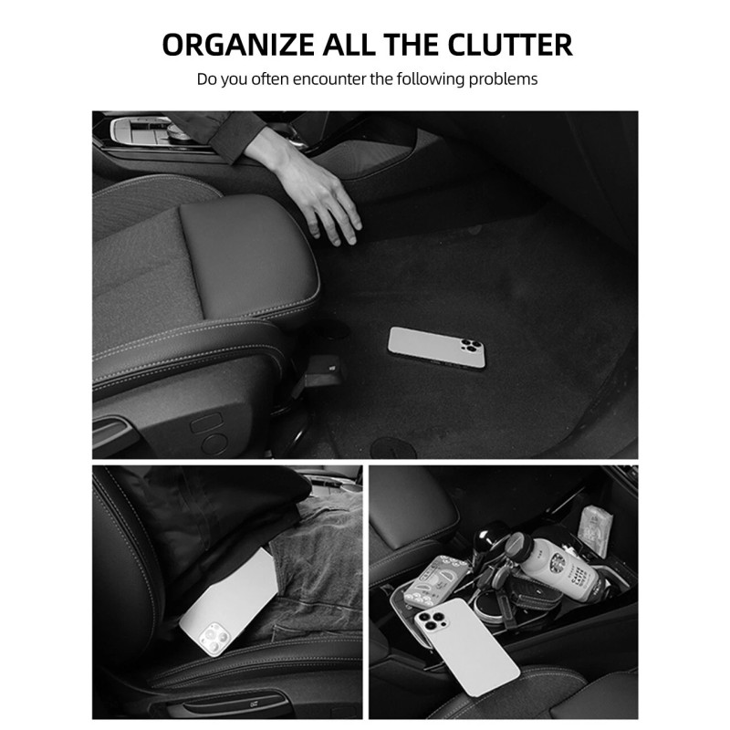 Car Seat Gap Storage Bag Crevice Box PU Leather Console