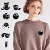7 Funny Black Cat Brooches Lapel Pins Cute Lapel Pins