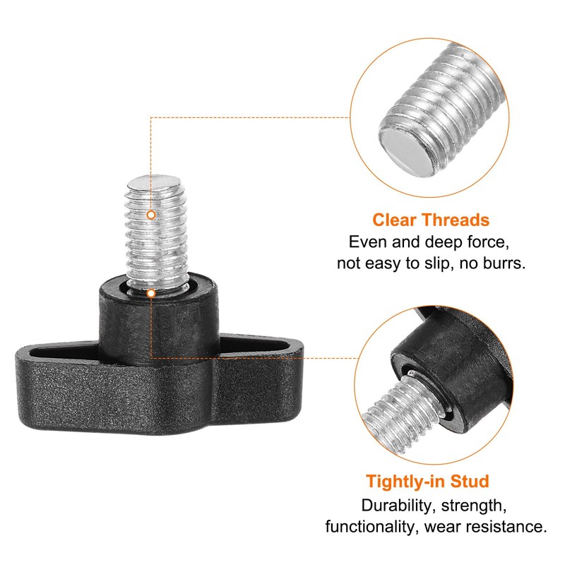 QUARKZMAN Pack of 20 Wing Knobs M8 x 14 mm