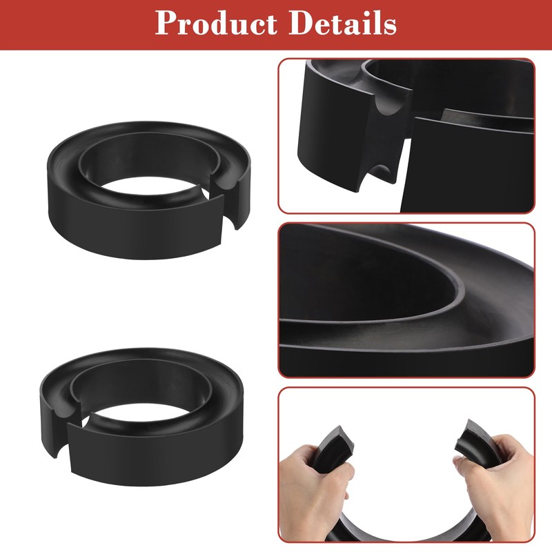 OwnMy 4PCS Rubber Coil Spring Spacers for Cars Heavy Duty