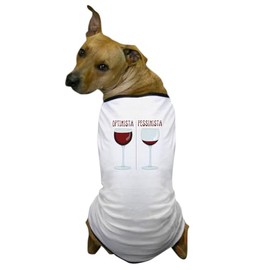 CafePress OPTIMISTA PESSIMISTA Dog T Shirt Dog T-Shirt, Pet Clothing, Funny Dog Costume