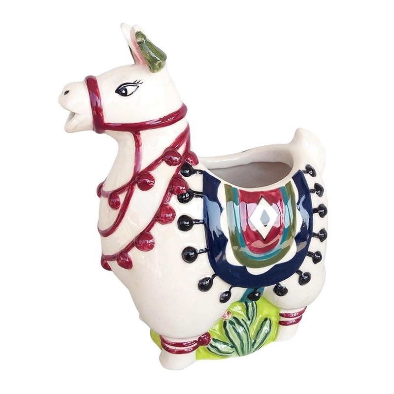 Blue Sky Clayworks Cactus Ceramic Sugar Bowl with Lid, 5"