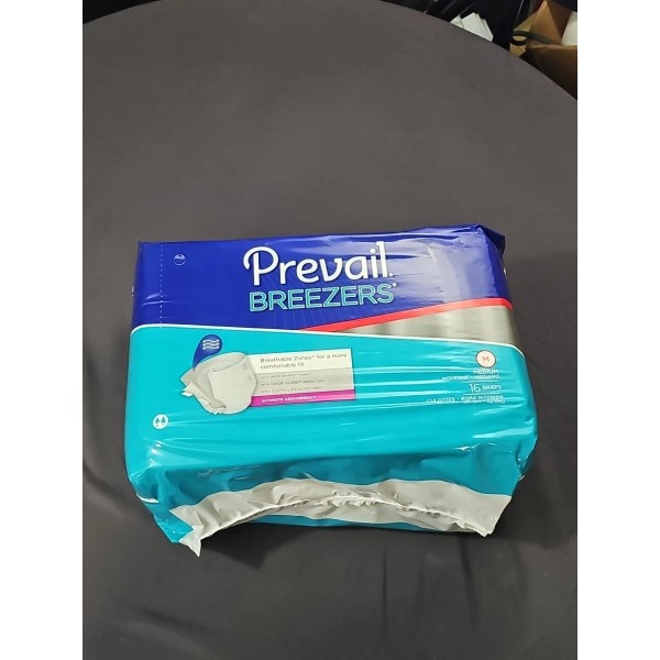 Prevail Breezers Ultimate Absorbency Briefs, Medium, 16-Count