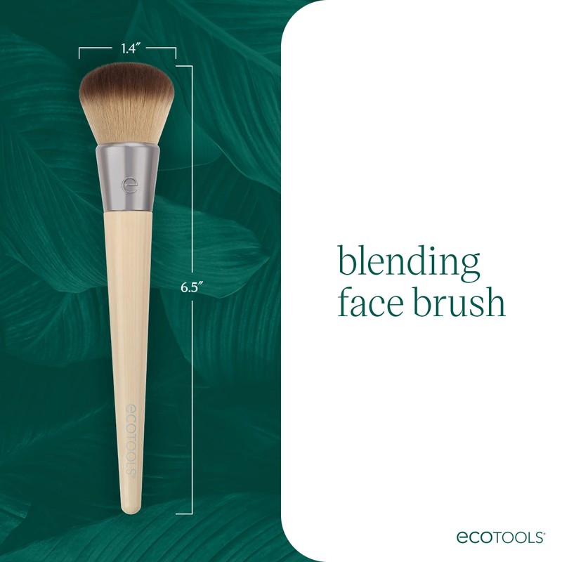 EcoTools Blending Face Makeup Brush, For Liquid & Cream Foundation,