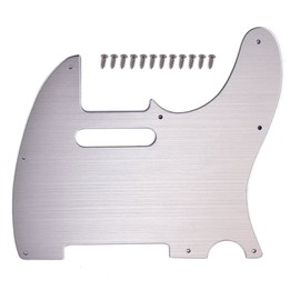 Alnicov Guitar Pickguard 8 Holes Telephoto Metal Guitar Pickguard Aluminum Scraper Plate for Fender Telecaster Tele TL Style Guitars Silver