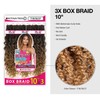 Motown Tress Crochet Braids 3X Box Braid 10 Inch (Jet