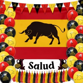 Hades Spanish Party Decorations – Spain Decorations – Spanish Photo Props – Spain Themed Party Decor – Spanish Theme Party Supplies – Spanish Flag Birthday Supplies for Adults and Kids