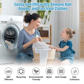 12 PCS Pet Hair Remover for Laundry, Reusable Dog & Cat Hair Remover for Laundry, Laundry Pet Hair Catcher for Clothes, Bedding, Won’t Damage Fabrics