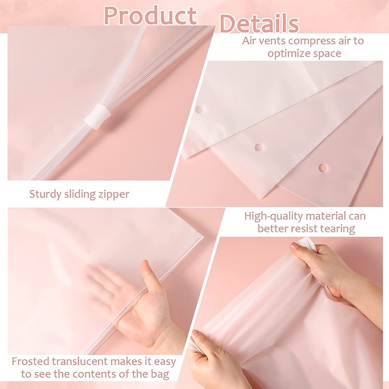 20 Pcs Thickened Frosted Plastic Garment Bags,40x30cm,Packaging Bag,Travel Accessories, Used