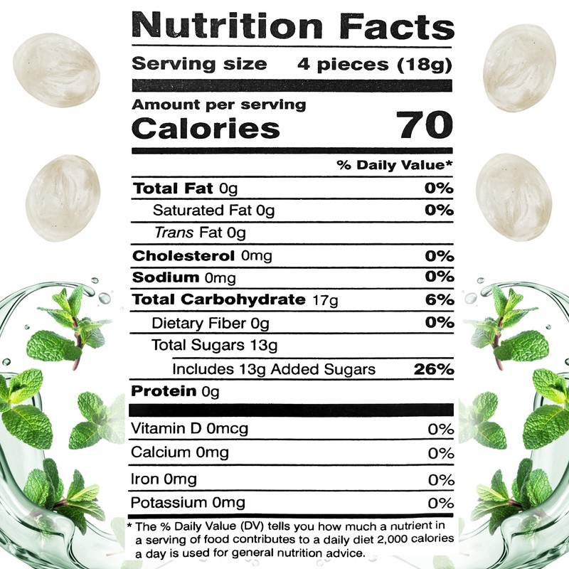 Arcor Crystal Mints Hard Candy - 2 Pound Blue Crystal