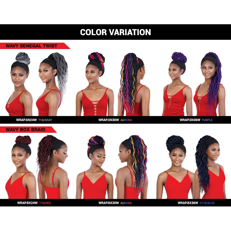 Seduction Quick Wrap with Headband Wig WRAP.BX36W Box Braid Wavy