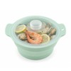 Collapsible Silicone Microwave Steamer with Removable Rack