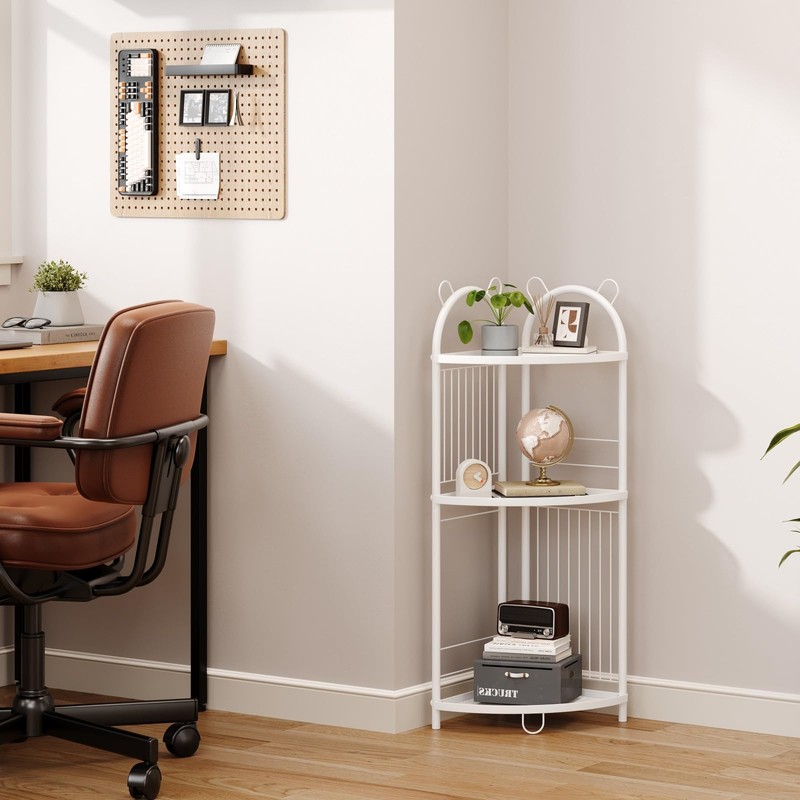 CICUFY Corner Shelf Stand Metal Bathroom Corner Shelf 3 Tier