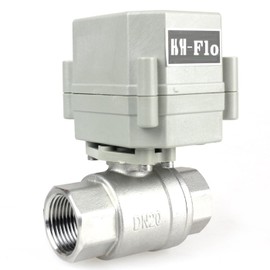HSH-Flo 1/2" 3/4" 1" 2" 2 Way 12V/24VAC/DC 110V/230VAC Stainless Steel Electrical Motorized Ball Valve (110-230VAC, 3/4 Inch)