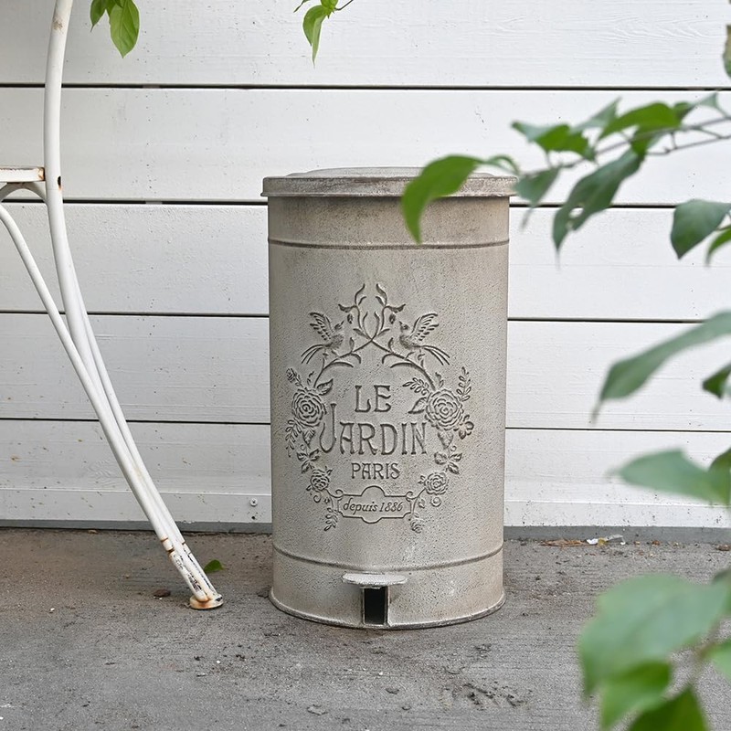 Zokyntrix Retro Outdoor Trash Can with Lid 17L/4.5 Gallon Waste