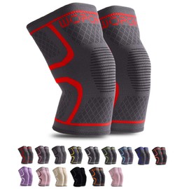 WOPOKY Rodilleras para dolor de rodilla, rodilleras de compresión para hombres y mujeres, rodilleras para levantamiento de pesas, correr, sentadillas, baloncesto, entrenamiento, alivio del dolor de rodilla para menisco, artritis, desgarro, ligamento cola