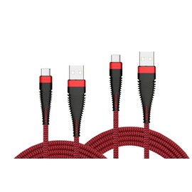 6ft and 10ft Long USB-C Cables Fast Charge Type-C Cord Compatible with Lenovo Tab Plus 11.5" (2024)/K11 Plus 11.45" (2024)/Tab K10 10.3" (2021), Power Wire Data Sync Red Braided High Speed