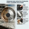 for Stainless Steel, Removes Burnt-On Stains for Stainless Steel Surfaces,
