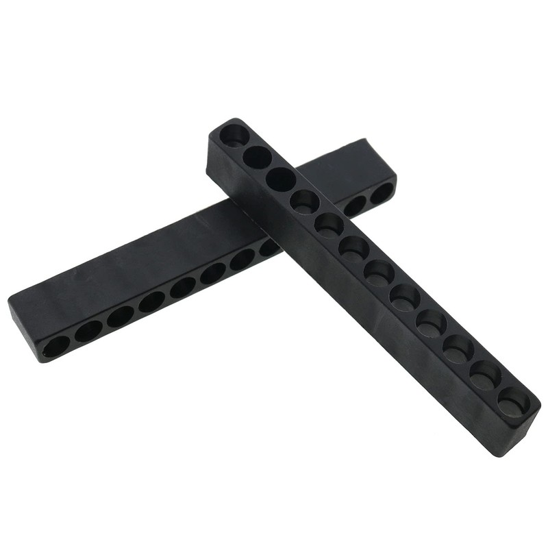 Mutai Screwdriver Bit Holder 10PCS 12 Holes 1/4Inch Black Hex