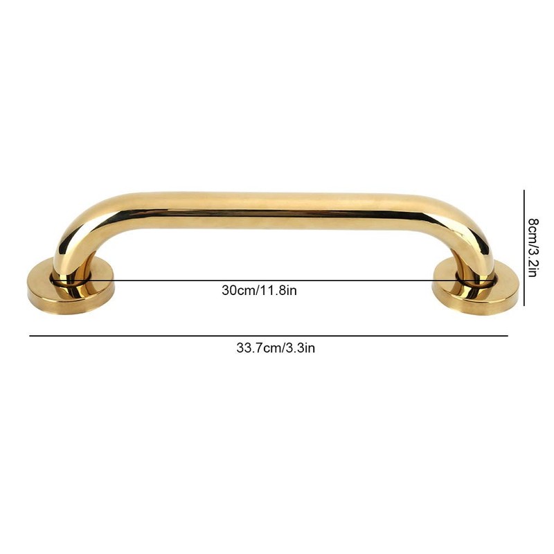 ZPSHYD Gold Bathroom Grab Bar Set - 30cm Handrail Grab