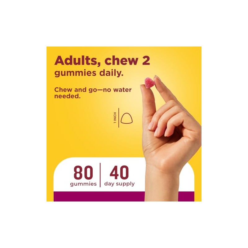 Nature Made Multivitaminas en gomitas para mujer con omega-3, 80