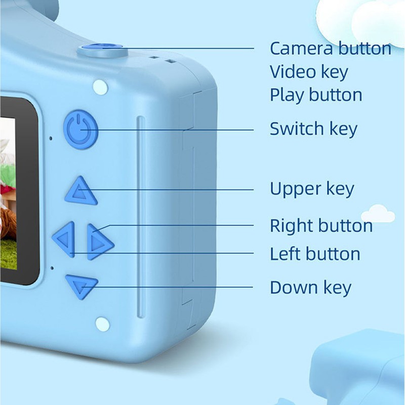 Kids Print Camera 1440P 2.8 Inch Screen Mini Children Video