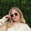 SHEEN KELLY Oversized Trendy Polarized Aviator Sunglasses for Women Men
