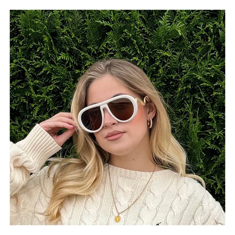 SHEEN KELLY Oversized Trendy Polarized Aviator Sunglasses for Women Men