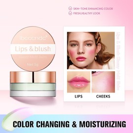 Rubor que Cambia de Color, Una Crema Multiusos para Mejillas y Labios, 3# Rubor Cambia de Color con Temperatura, Textura fina y suave, Impermeable y de Larga Duración, Apta para todo tipo de piel
