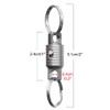 DONGKER Titanium Double-Sided Key Holder, Removable Key Ring, Rotatable Titanium