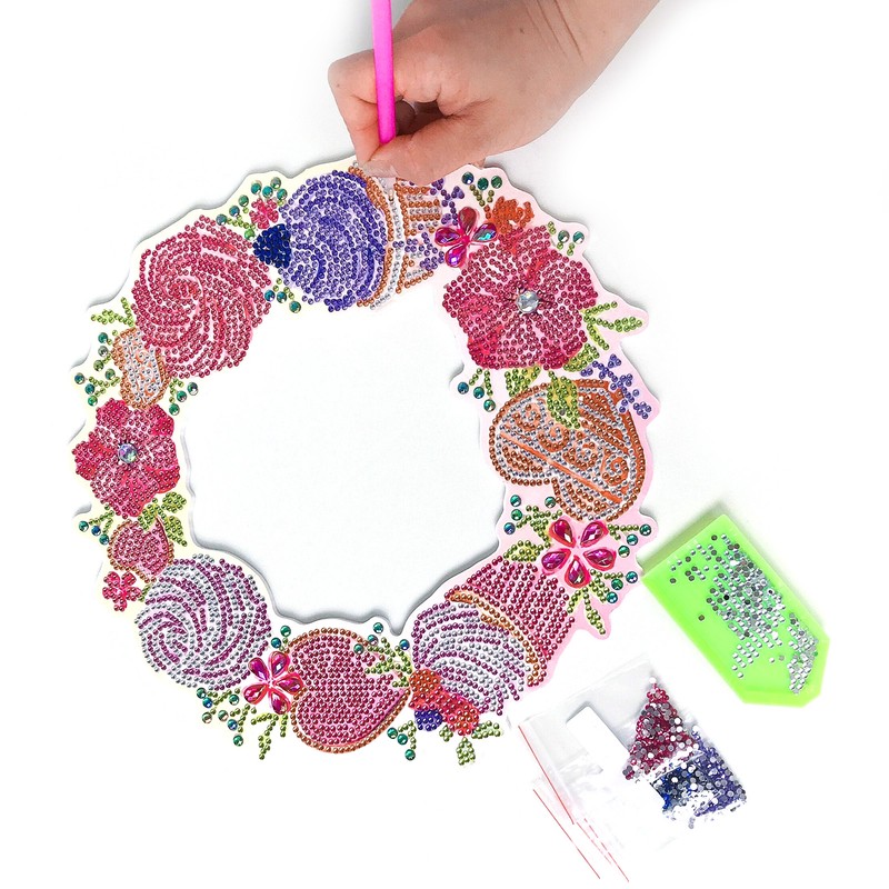 DIY Rhinestones Painting Garland Pattern Crystal Embroidery Picture Decoration KitDZ606