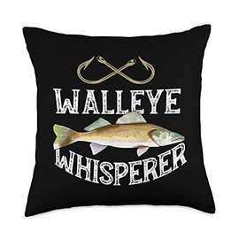 Walleye Fishing Freshwater Fish Gifts co. Funny Walleye Slogan Freshwater Fishing Fisherman Gift Throw Pillow, 18x18, Multicolor