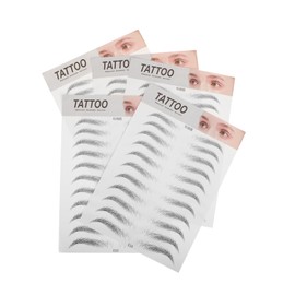 Vaguelly Fake Eyebrows Sticker 5pcs Realistic Hair-like Brow Stickers for Women Men Waterproof for Makeup