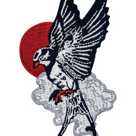 Swallow Fly In the Sky Patch Embroidered Applique Badge Iron On Sew On Emblem