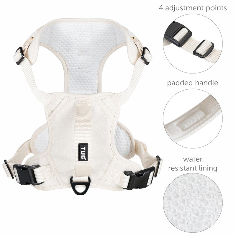 TUG Dog Harness with 2 Leash Connection Points | Adjustable,