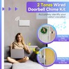 Saillong Wired Doorbell Chime Kit, 2 16V 10VA Lighted Doorbell