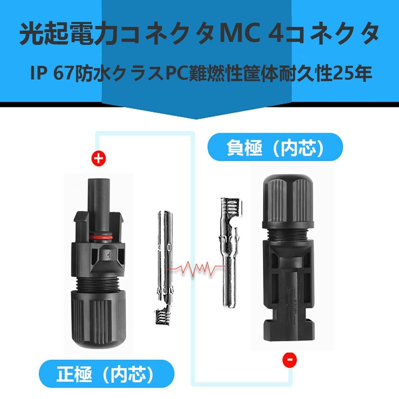 ALLVD Solar Panel Cable Co, MC4 Connector, Male and Female