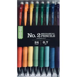 No. 2 Mechanical Pencils (Bright Multicolored, 3 Leads in Each) 24 count