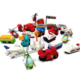 10 Assorted Iwako Eraser - Vehicle Collection (Erasers will be randomly selected from the image shown)