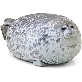 MerryXD Chubby Blob Seal Pillow,Stuffed Cotton Plush Animal Toy Cute Ocean Large(24.5)