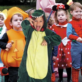 Moiuguli Moiuguli Dino Kostüm Kinder, 2-7 Jahre Dinosaurier Kostüm Onesie, Tier Kostüm Dino Jumpsuit für Baby Kind Mädchen und Jungen Karneval Cosplay kostüm(Grün)